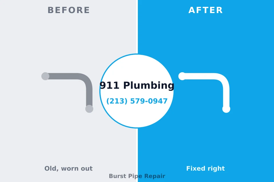 Before and after: plumbing repair Hollywood Park, TX